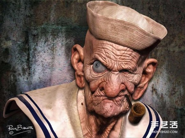 24 hand-drawn pictures of classic cartoon characters that are too realistic