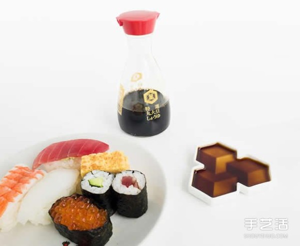 The design of a soy sauce dish with a super layered sense of space in a small dish