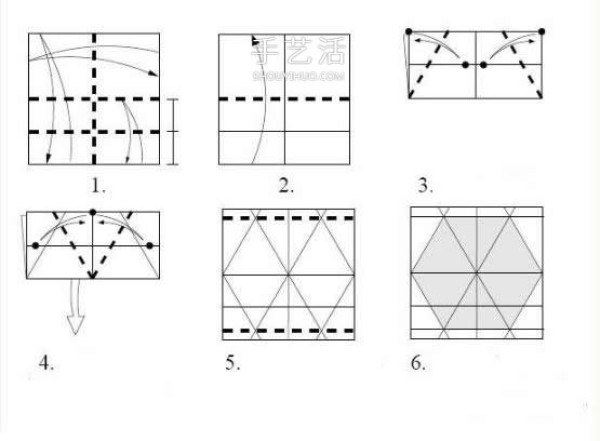 How to get regular hexagonal paper when folding, sharing 3 ways