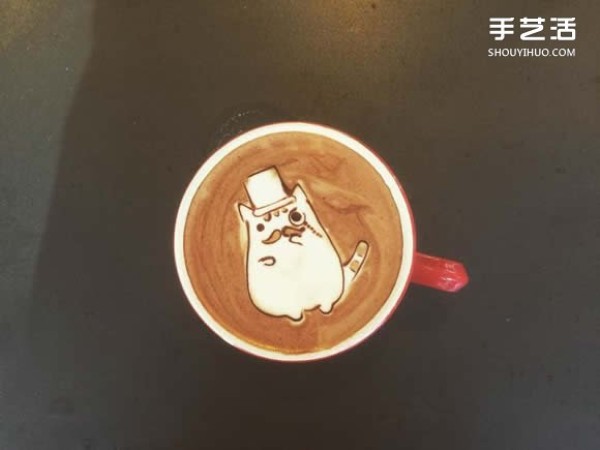 The work of a latte art expert who brings coffee latte art to its fullest