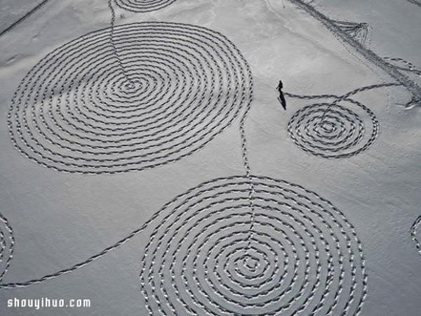 Super giant ice lake graffiti on Catamount Lake in the United States