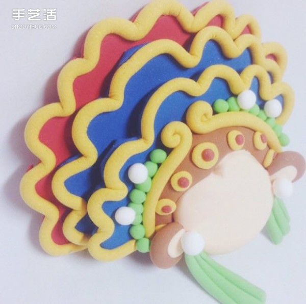 Ultra-light clay Monkey King pendant DIY to make super cute opera style