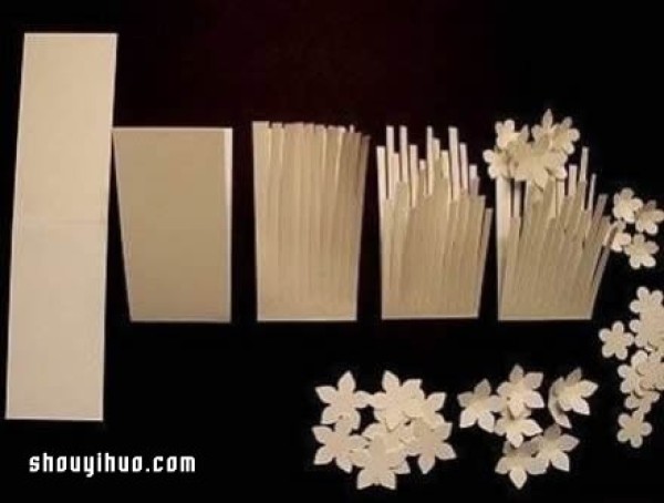 Tutorial on how to make three-dimensional decorative paintings using DIY hand-cut paper flowers