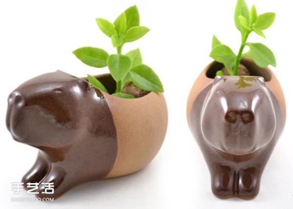 Handmade mini flower pots, small and cute ceramic handicrafts