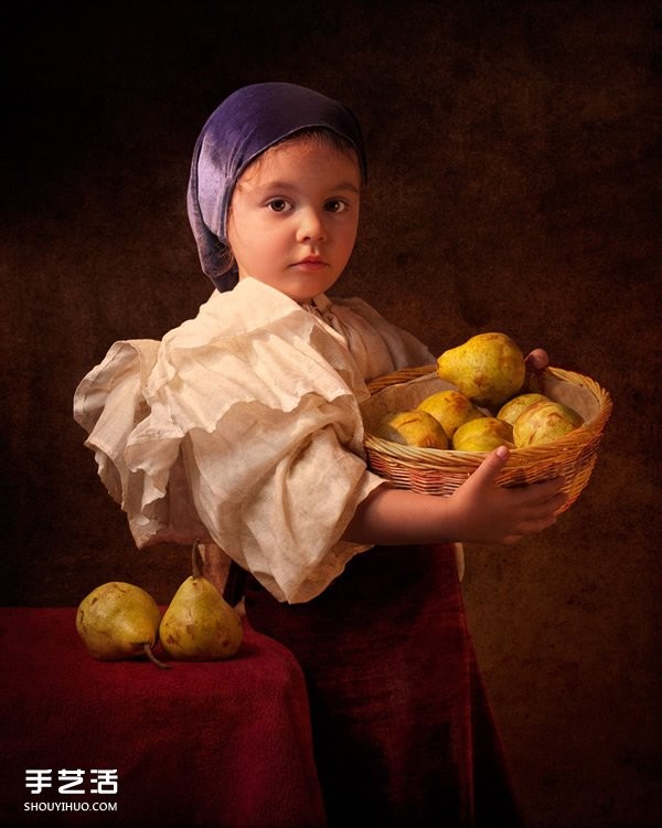 Childrens photography imitating world-famous paintings, very creative! 