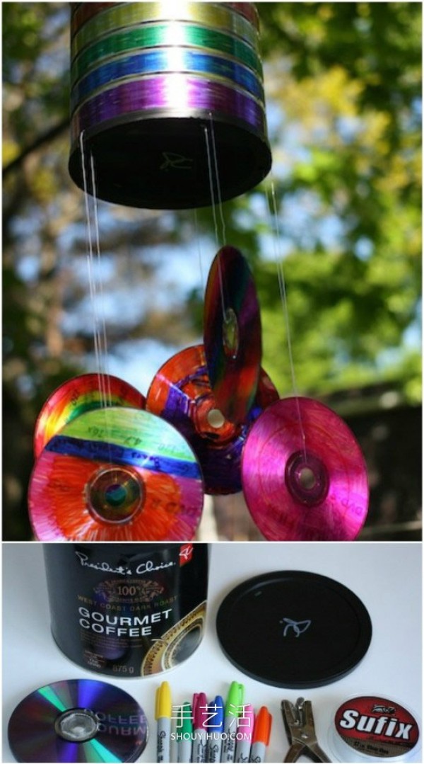 Reuse old waste! Tutorial on homemade creative spring wind chimes