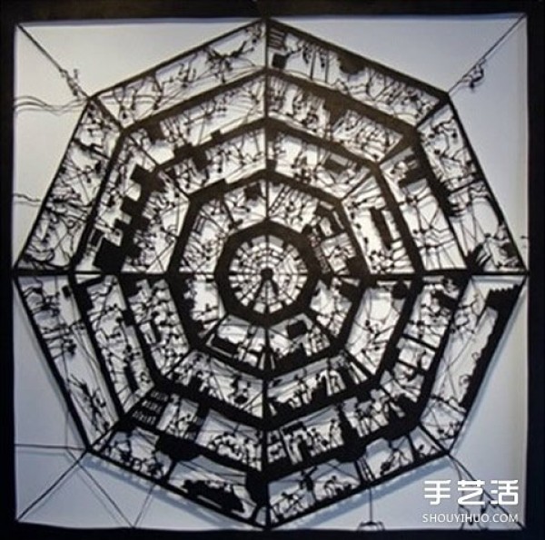 Pictures of complex paper carving works of art and exquisite paper carving works by novices