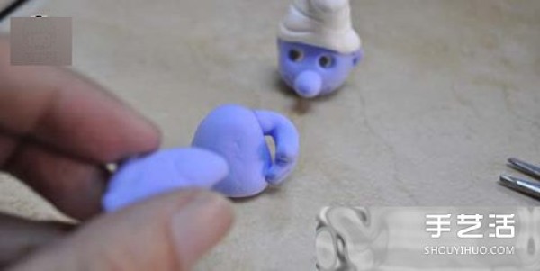 Ultra-light clay Smurf making illustrated handmade Smurf clay tutorial