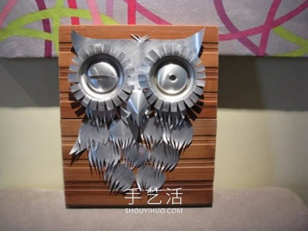 Tutorial on how to make handmade owl ornaments from cans