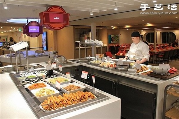 Seafood buffet on Swedish cruise ship