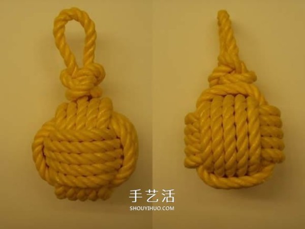 How to knit a sphere with rope, how to knit a small ball pendant with rope