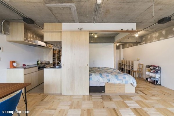 Partition + Parallel Line of Sight Make Full Use of Space Single Apartment Decoration