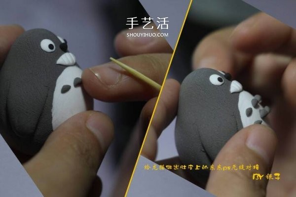 How to make Totoro with ultra-light clay, detailed instructions on how to make Totoro with clay