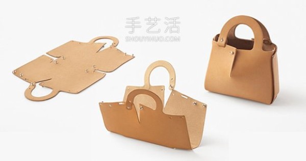 DIY flat to three-dimensional bag style! Fold leather into a handbag mai