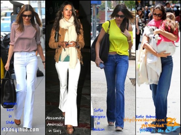 Bell-bottom pants are back! Female celebrities demonstrate the fashionable style of bell bottoms