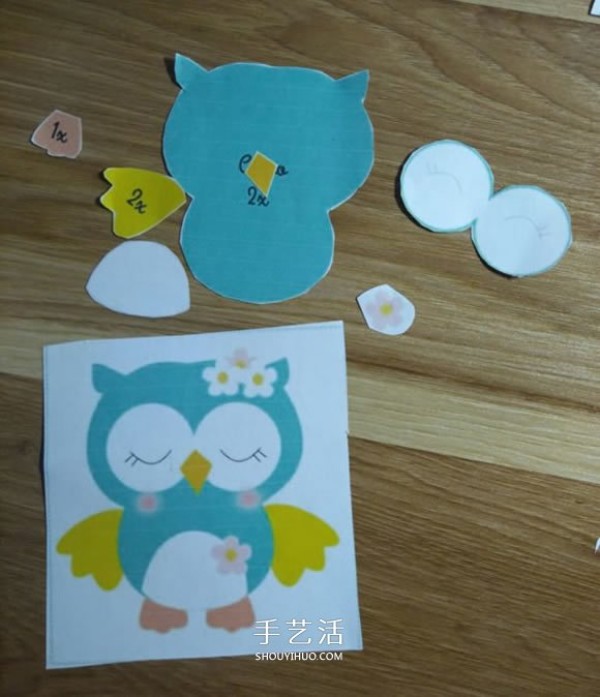 How to make hand-made owl puppets from non-woven fabrics