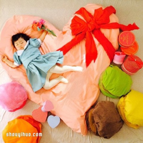 Super cute photography of children, children will look forward to sleeping from now on