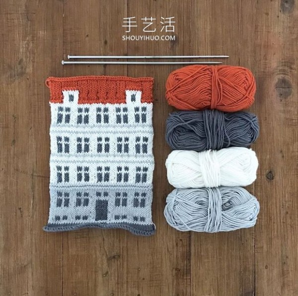 Hand-woven blanket, inspiringThe feeling comes from Copenhagens colorful and unique architecture