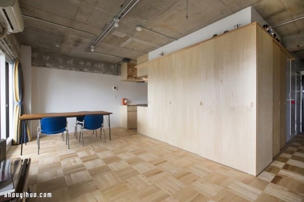 Partition + Parallel Line of Sight Make Full Use of Space Single Apartment Decoration