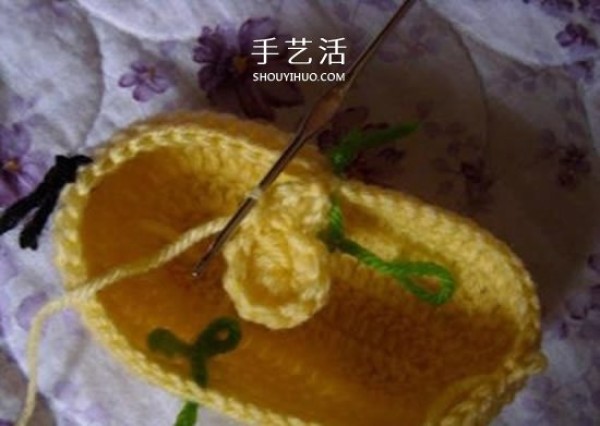 The weaving method of baby woolen warm shoes, the single color is already very good! 