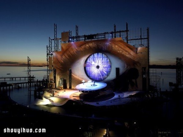 The magnificent water opera house on Lake Constance in Austria