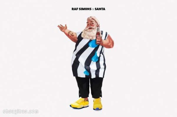 What would it look like if Santa Claus wore modern fashionable clothes? 