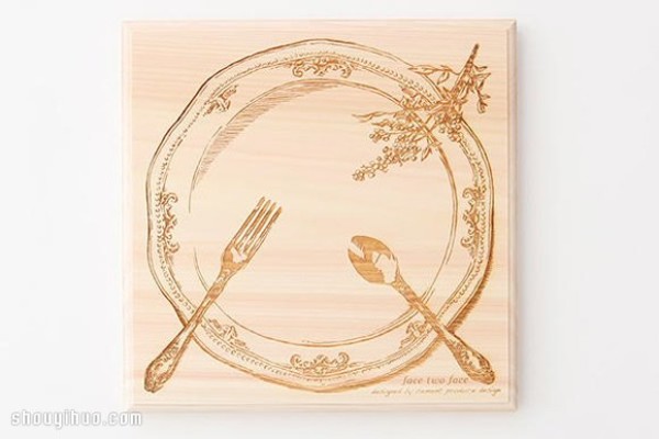 Just looking at it is happiness! Japanese cypress cutting board Face Two Face