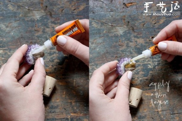 DIY red wine amethyst effect bottle stopper tutorial