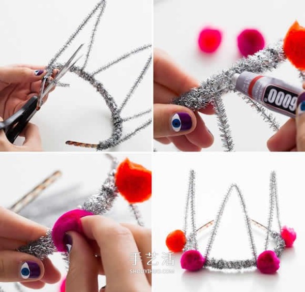 A must for parties! Use twist sticks to DIY crown headdress