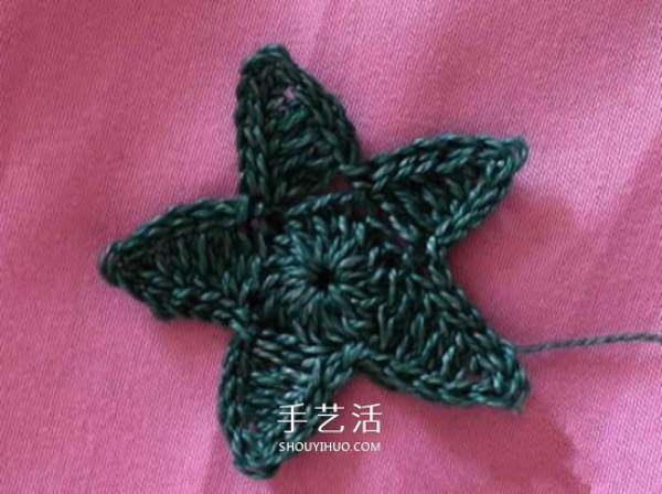 How to knit a five-pointed star, crochet small star diagram