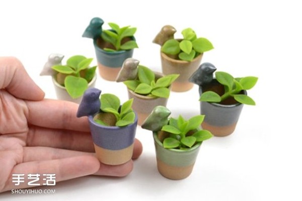 Handmade mini flower pots, small and cute ceramic handicrafts