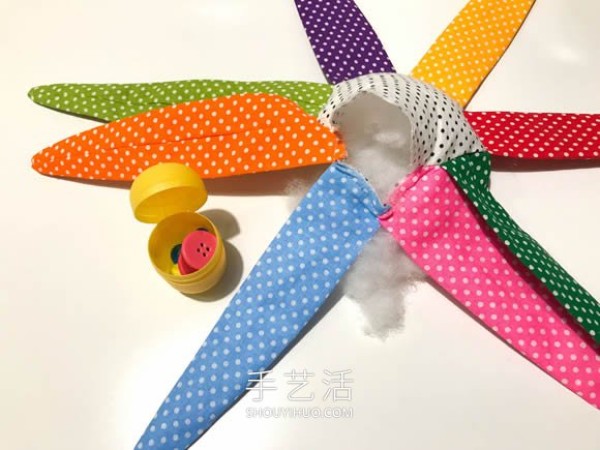 Rainbow sun theme! Super cute fabric baby toy making tutorial