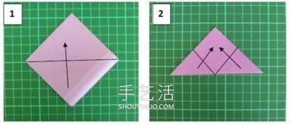 Illustrated tutorial on the folding method of simple origami three-dimensional cherry blossoms