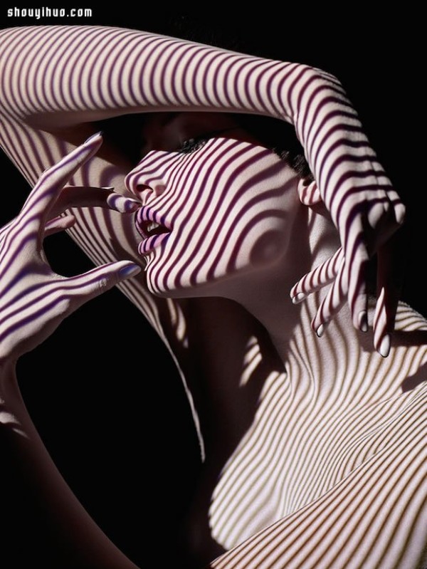 Light and shadow create the most fashionable dots and stripes