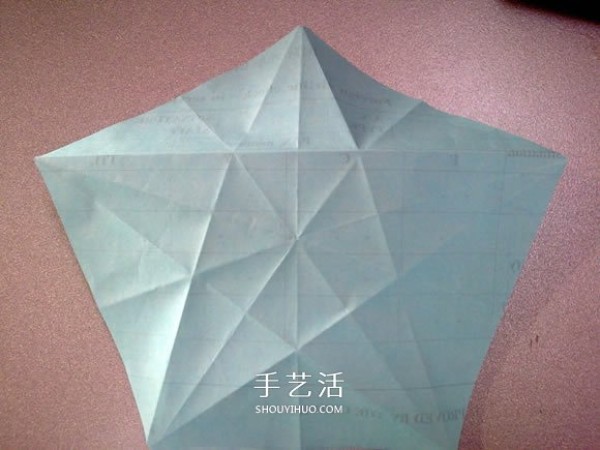 Illustration of how to fold a five-petal rose, it looks better than a Kawasaki rose! 