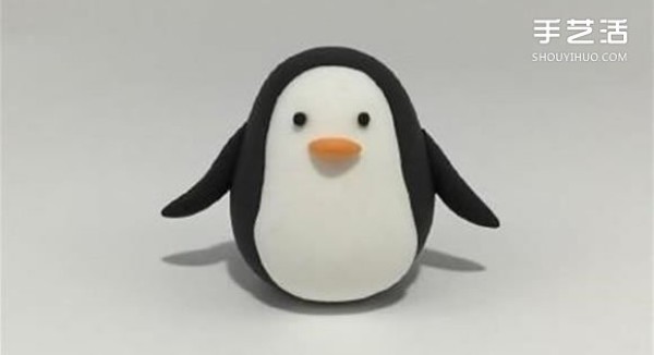 Ultra-light clay penguin tutorial, cute little penguin making illustrations with clay