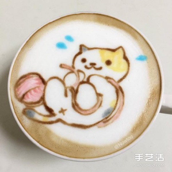 Coffee Latte Art: Put the cute cat in the game into the coffee cup