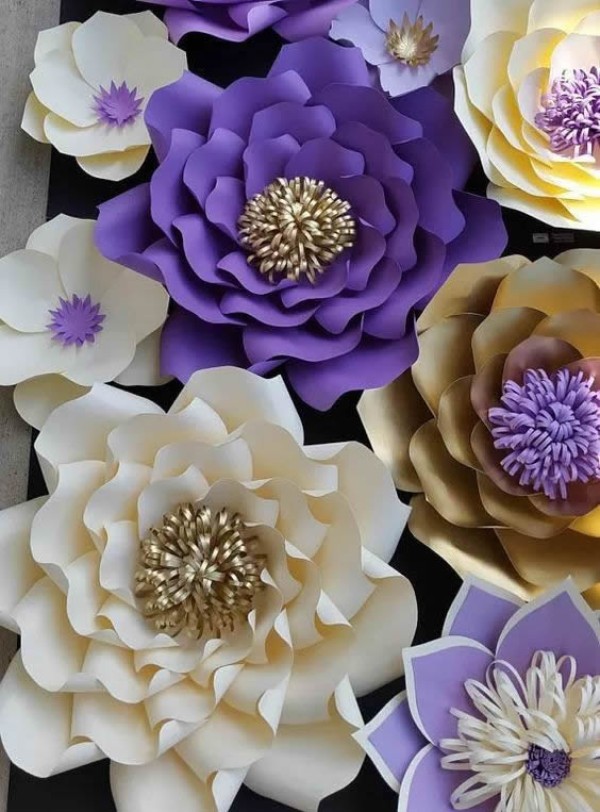 How to make handmade paper flowers with many beautiful paper flowers with complete illustrations