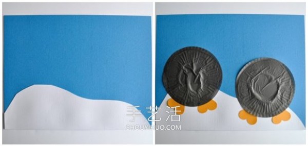 Tutorial for young children to make hand-made penguin stickers