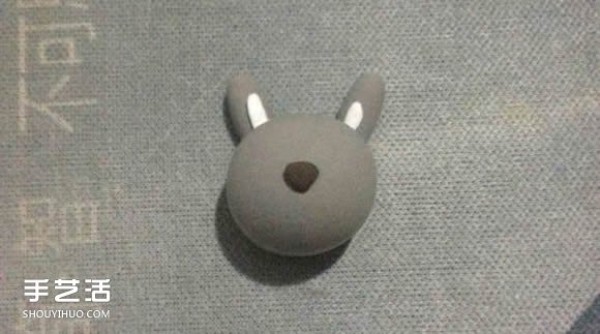 Ultra light clay to make gray rabbit DIY cute rabbit clay handmade tutorial