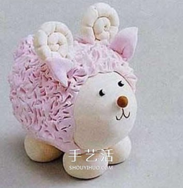 How to make a little clay sheep with illustrations of how to make a little sheep from ultra-light clay