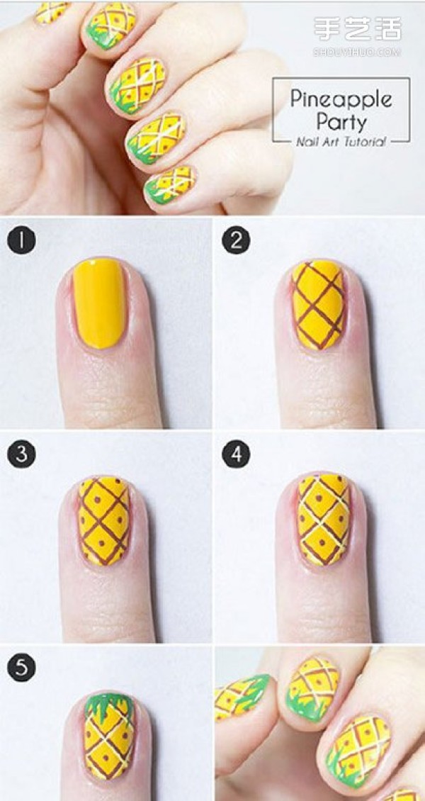 Nine simple manicure tutorials with step-by-step pictures including various styles~