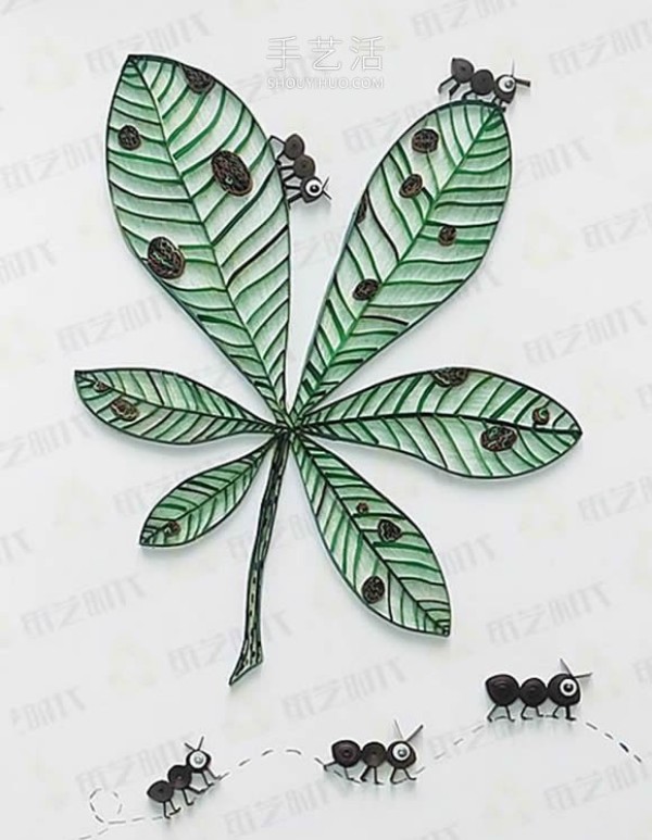 Leaves and ants! Simple and interesting DIY tutorial on paper quilling