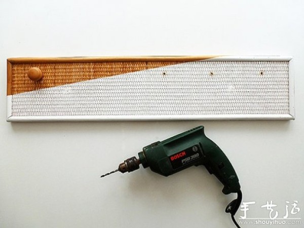 Old straw drawer DIY wall hook