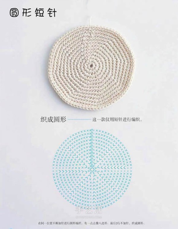 The method of hand-knitting mats with long and short needles can be used as coasters or floor mats