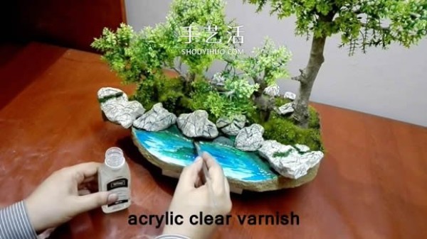 Tutorial on how to make simple homemade mini pond decorative ornaments