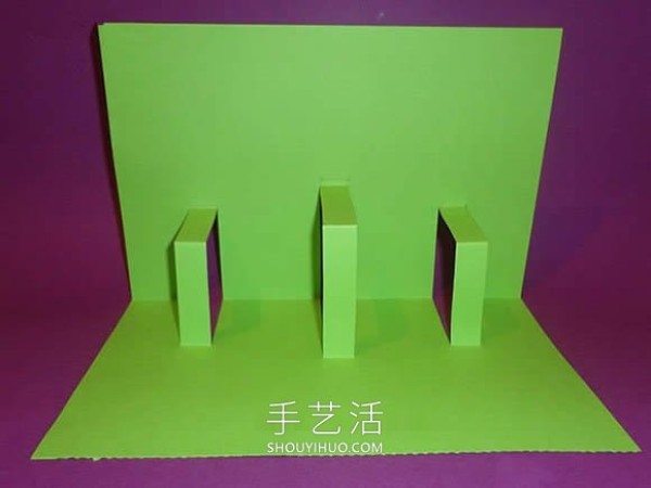 Tutorial for children to make handmade spring three-dimensional greeting cards