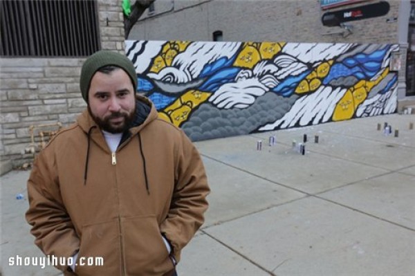 Graffiti art on store exterior walls helps shop owners attract customers