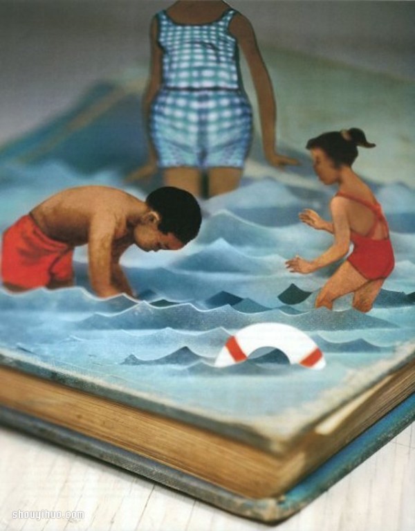 My book...comes to life! Interesting 3D paper-cut book art