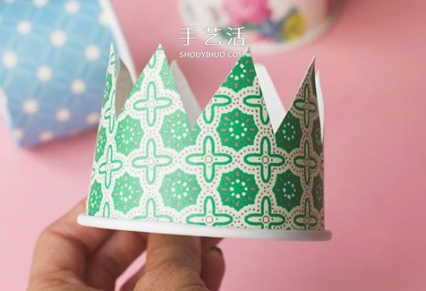 How to use disposable paper bowl waste to make a cute crown by hand